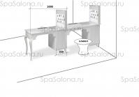Двойной маникюрный стол 505 СЛ